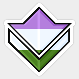 Commander Tag: Genderqueer Sticker